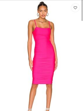 Superdown Revolve Yovanna Midi Dress in Hot Pink